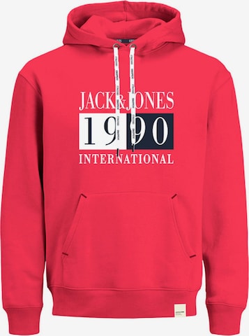 Felpa 'International' di JACK & JONES in rosso: frontale