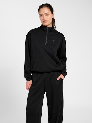 Hummel Sportief sweatshirt in Zwart: voorkant