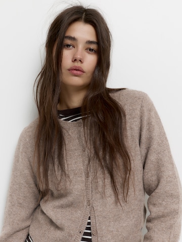 Pull&Bear Knit cardigan in Brown