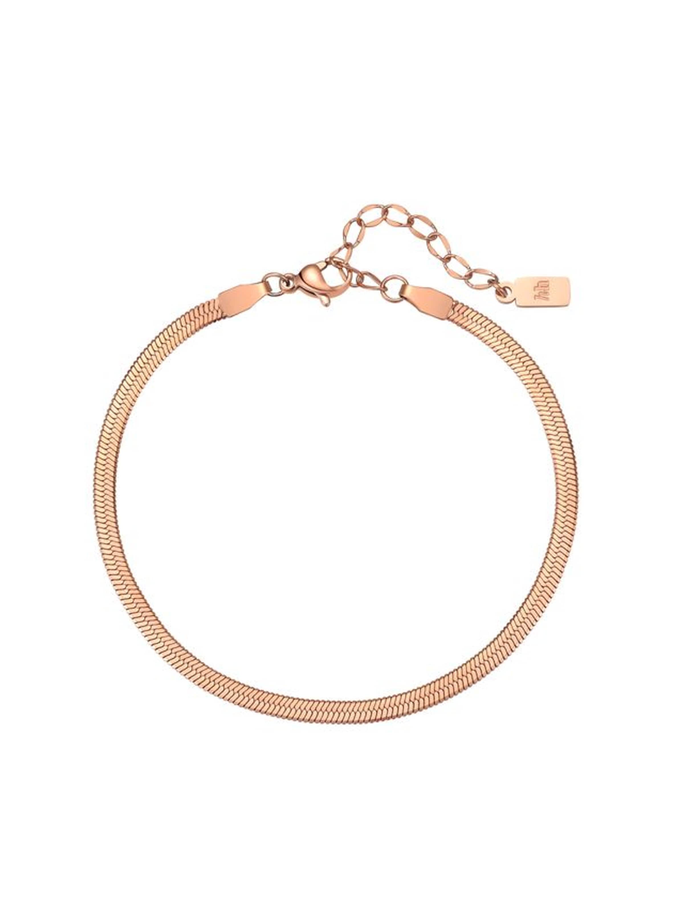 Hey Happiness Armband 'Serpent Flat' in Goud