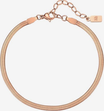 Hey Happiness Armband 'Serpent Flat' in Goud: voorkant