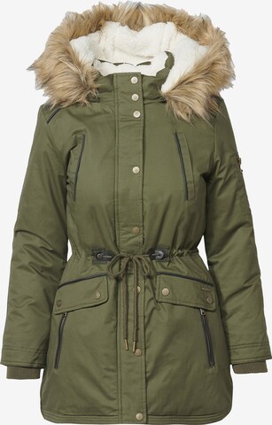 Parka di mezza stagione di KOROSHI in verde: frontale