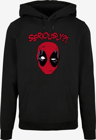 ABSOLUTE CULT Sweatshirt 'Deadpool - Seriously' in Zwart: voorkant