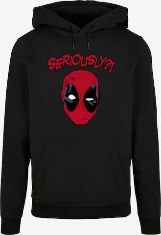 ABSOLUTE CULT Sweatshirt 'Deadpool - Seriously' in Zwart: voorkant