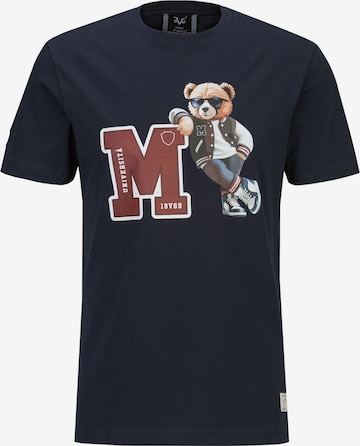 19V69 ITALIA - Camiseta 'Rafael College' en azul: frente