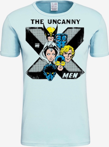 LOGOSHIRT Shirt 'X-Men' in Blauw: voorkant