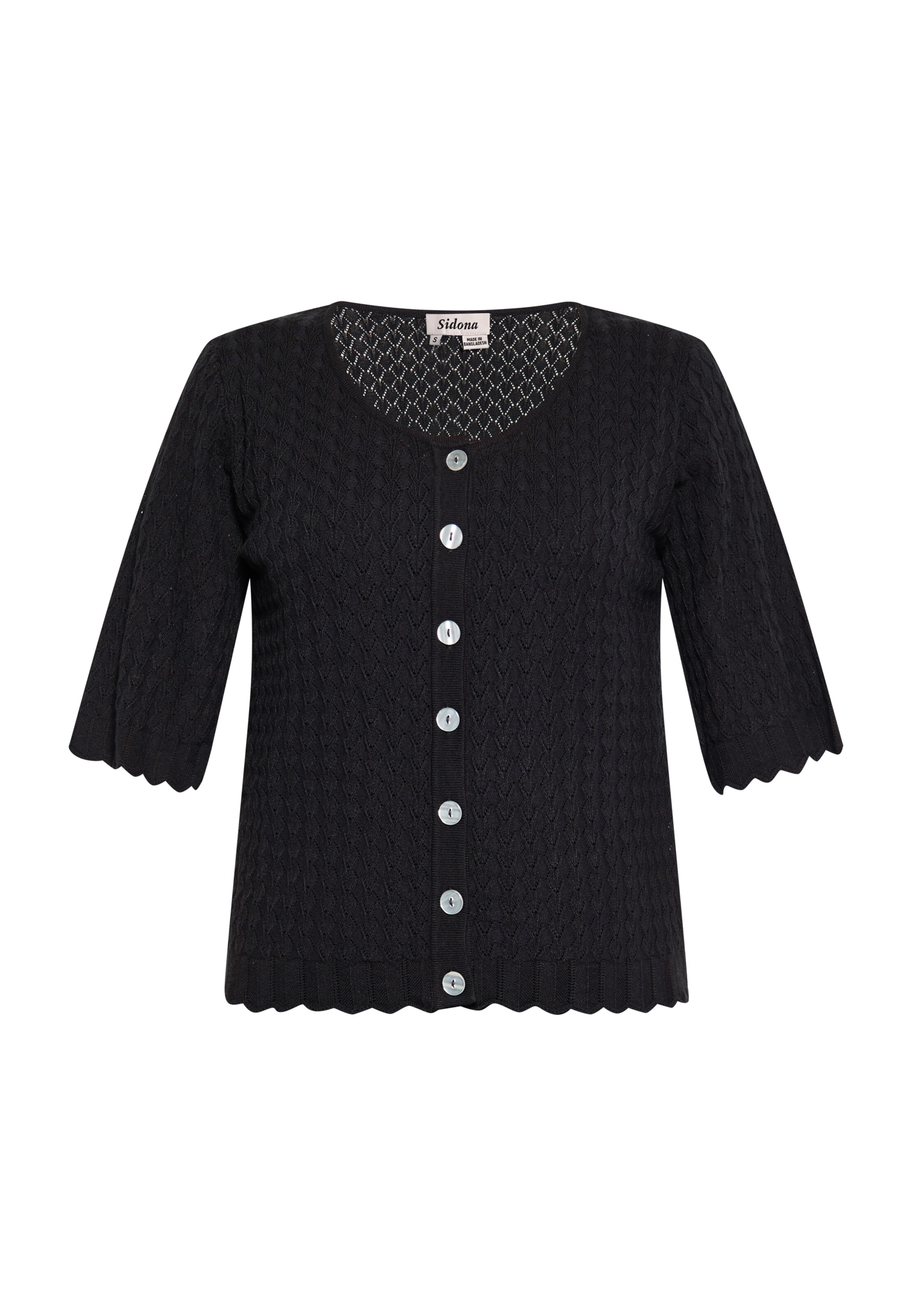 Sidona Strickjacke in Schwarz: Vorderseite