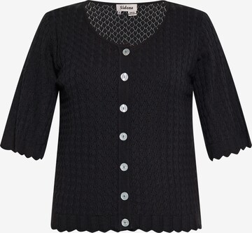 Sidona Knit Cardigan in Black: front