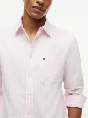 TOMMY HILFIGER Regular fit Button Up Shirt 'HERITAGE' in Pink