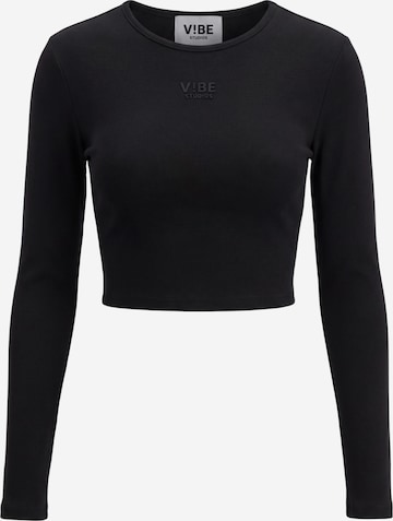 V!BE STUD!OS T-shirt i svart: framsida