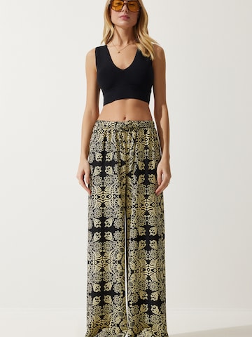 Happiness İstanbul Široke hlačnice Hlače | črna barva