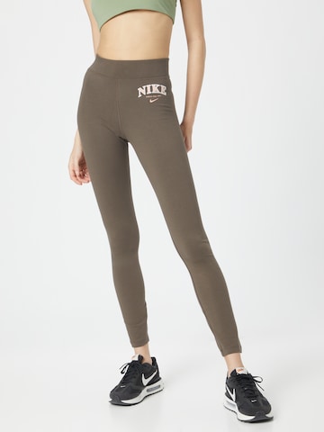 Nike Sportswear - Skinny Leggings em cinzento: frente