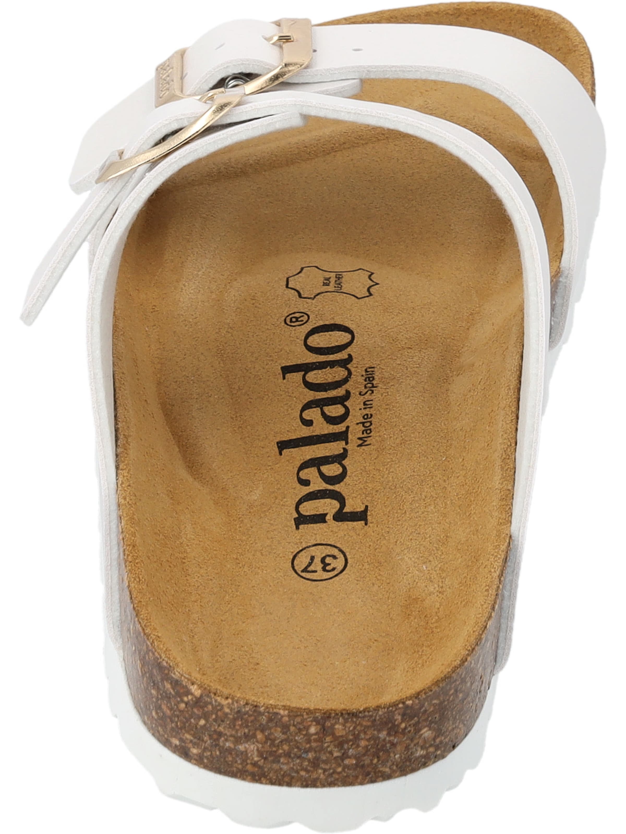 Palado - Zapatos abiertos 'Palado Samos Metallic' en blanco