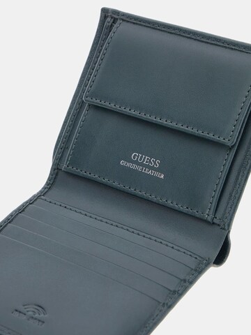 GUESS Geldbörse 'Mito Saffiano' in Blau