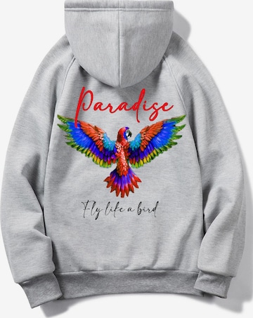 RMK Sweatshirt 'Paradise' in Grau: Vorderseite