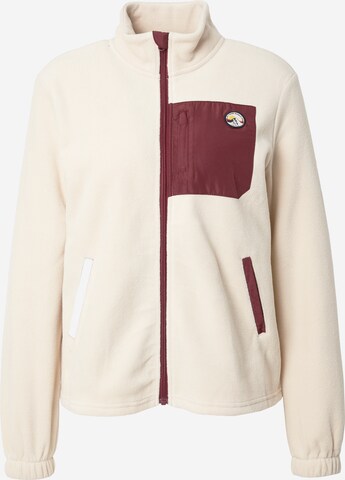 ONLY PLAY Athletic Fleece Jacket 'Safe' in Beige: front