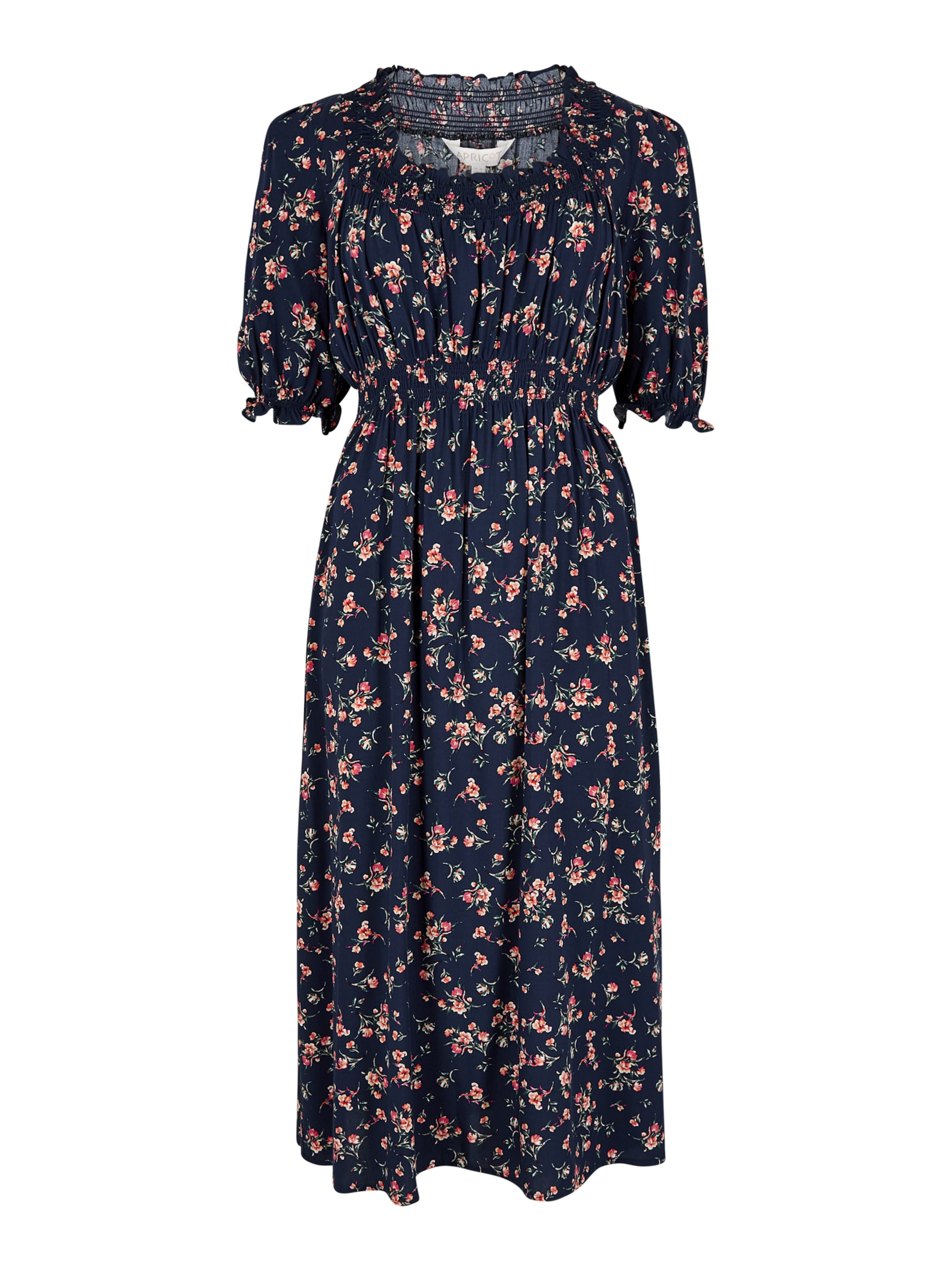 Apricot Kleid in Blau: Vorderseite