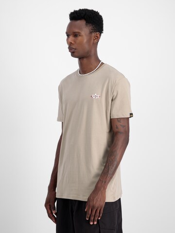 Maglietta di ALPHA INDUSTRIES in beige: frontale