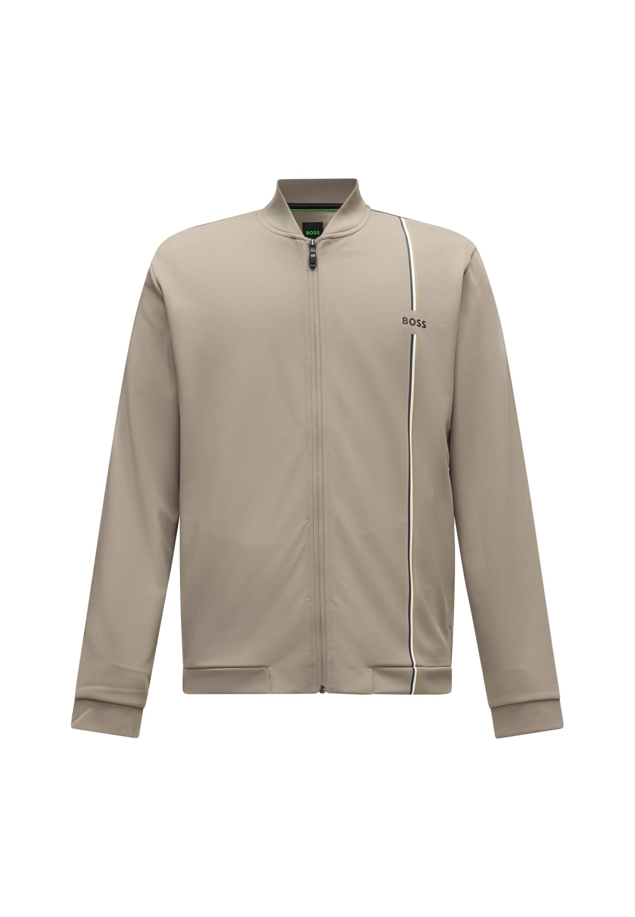 BOSS - Sudadera con cremallera deportiva 'Game' en verde: frente