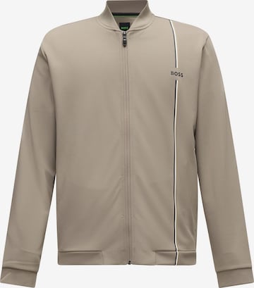 BOSS Sports sweat jacket 'Game' in Green: front