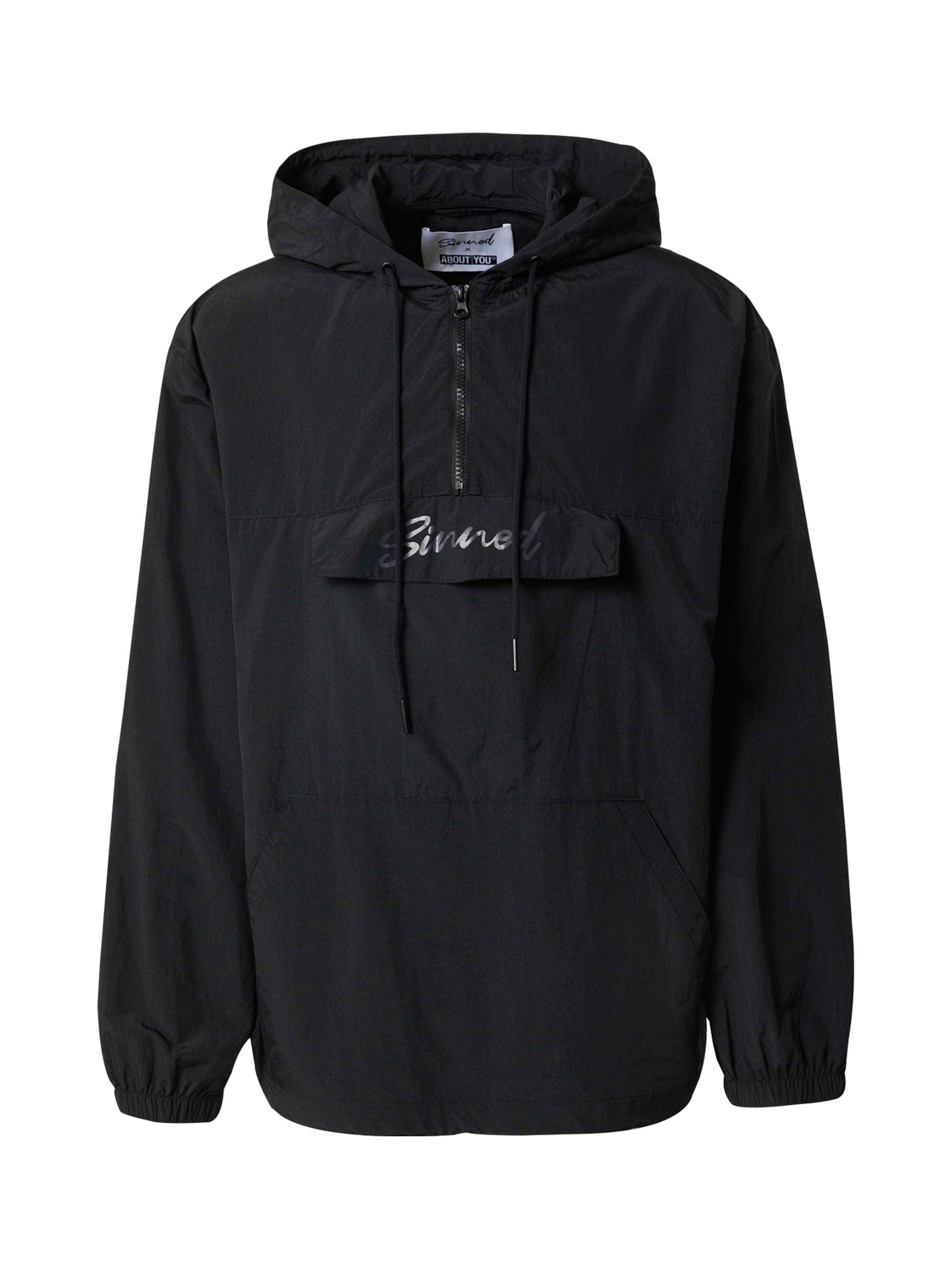Sinned x ABOUT YOU Преходно яке 'Maximilian' в черно: отпред