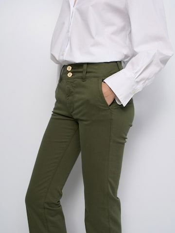 Salsa Jeans Regular Chino trousers 'Secret' in Green