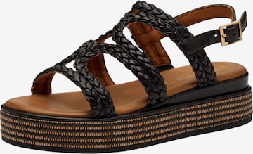 MARCO TOZZI Sandalen met riem in Zwart: voorkant