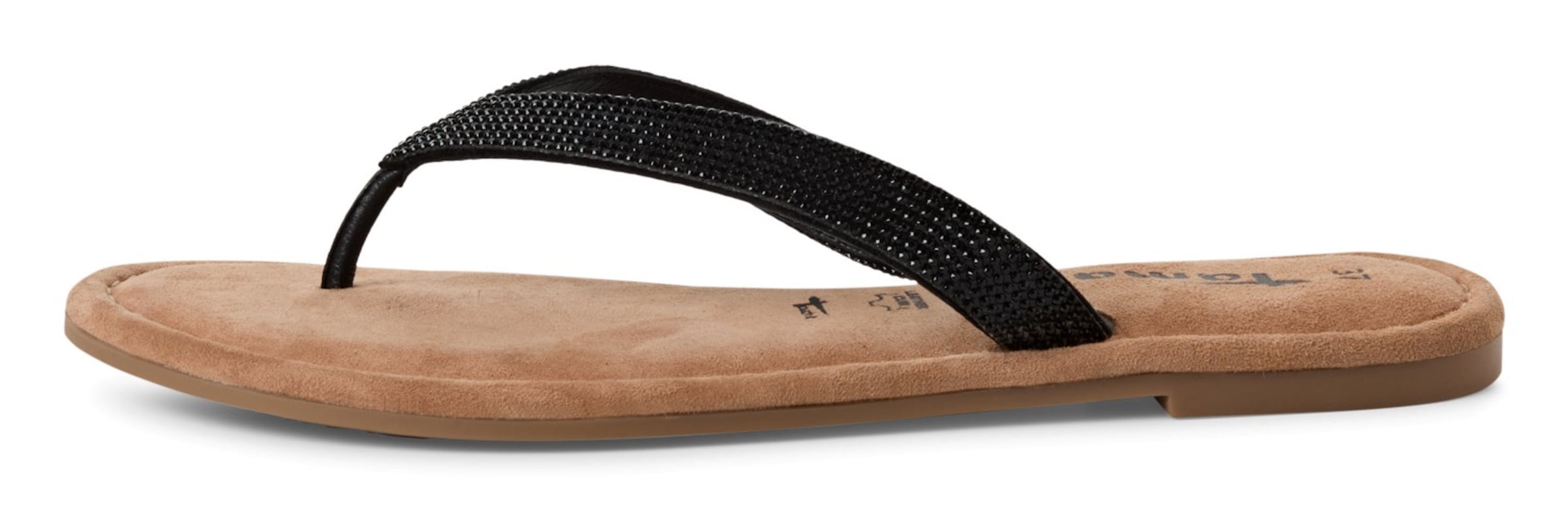 Tamaris Ujjelválasztó-pántos szandál - fekete