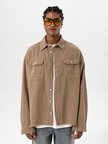 Coupe regular Chemise 'Apolo' Dandalo en marron : devant