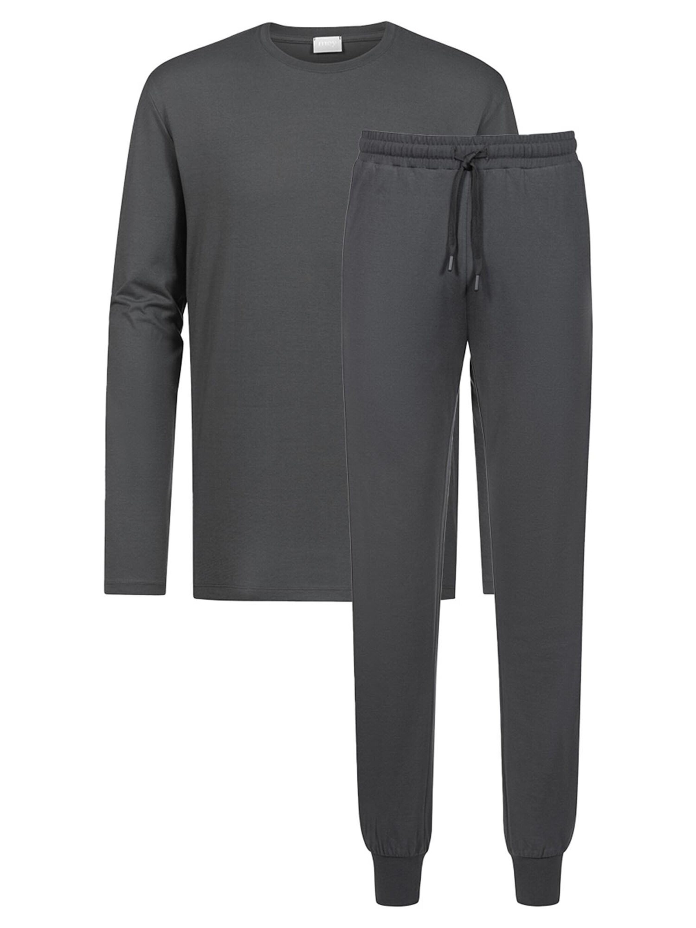 Mey Pyjama lang 'Neo'‌ in Grau: Vorderseite