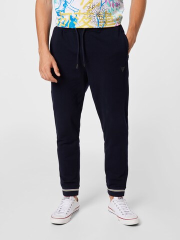 GUESS Tapered Pants 'ADAM' in Blue: front