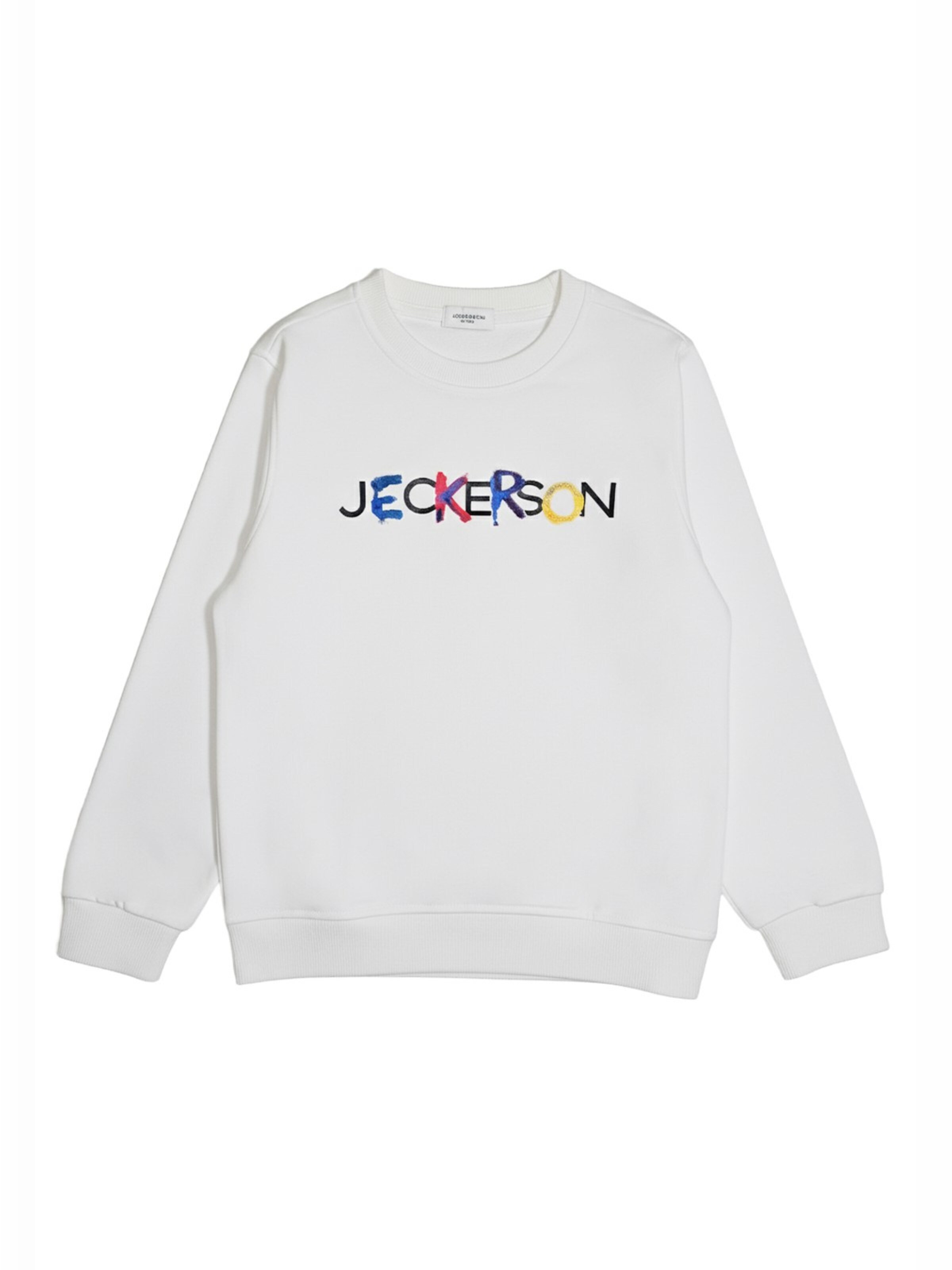 Jeckerson Sweatshirt 'Felpa girocollo bianca per bambino' in Wit: voorkant