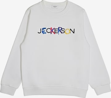 Jeckerson Sweatshirt 'Felpa girocollo bianca per bambino' in White: front