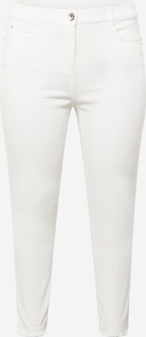 SAMOON Slim fit Pants 'Betty' in White: front