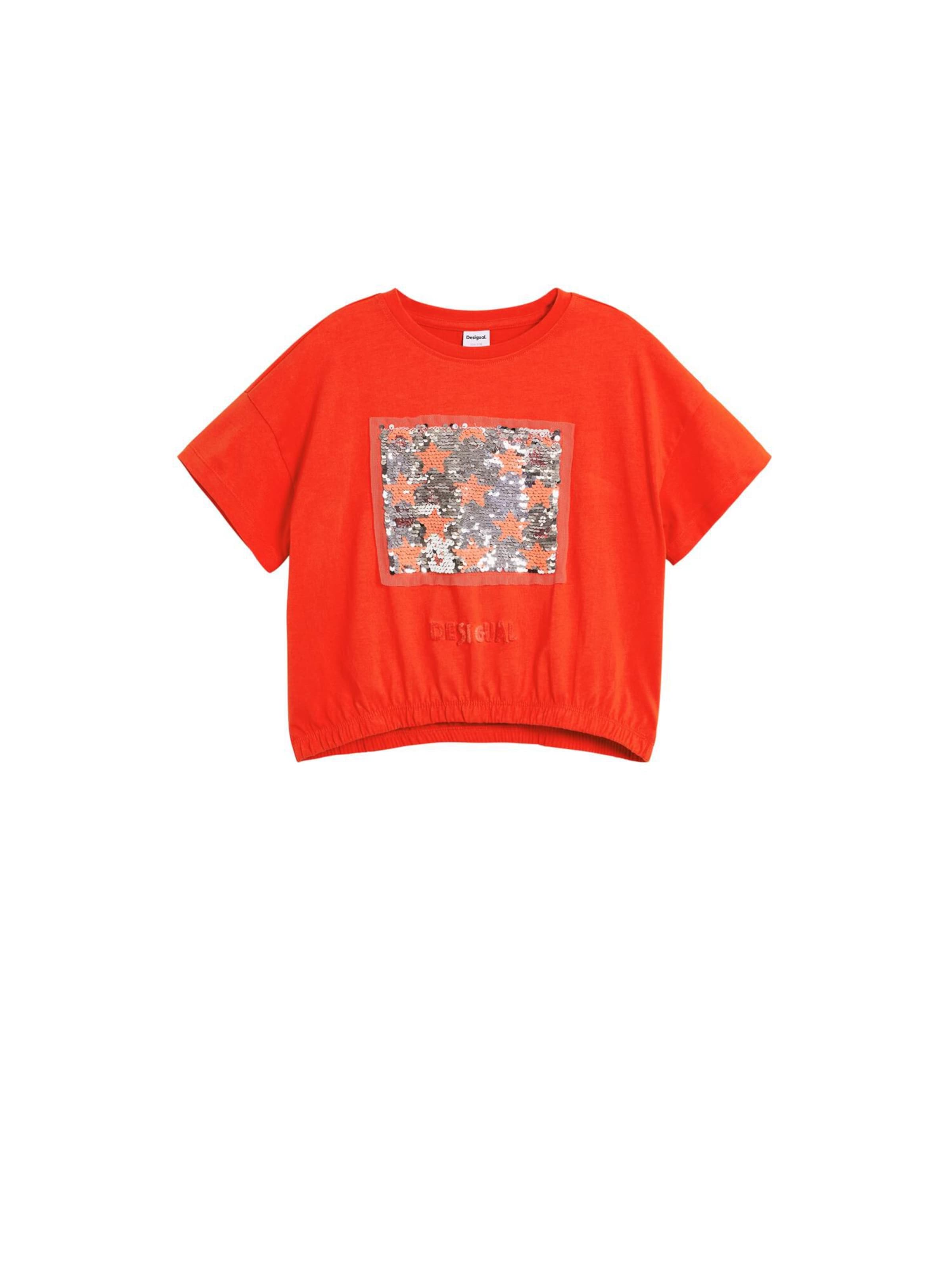 raudona Desigual Marškinėliai 'Sequin': priekis