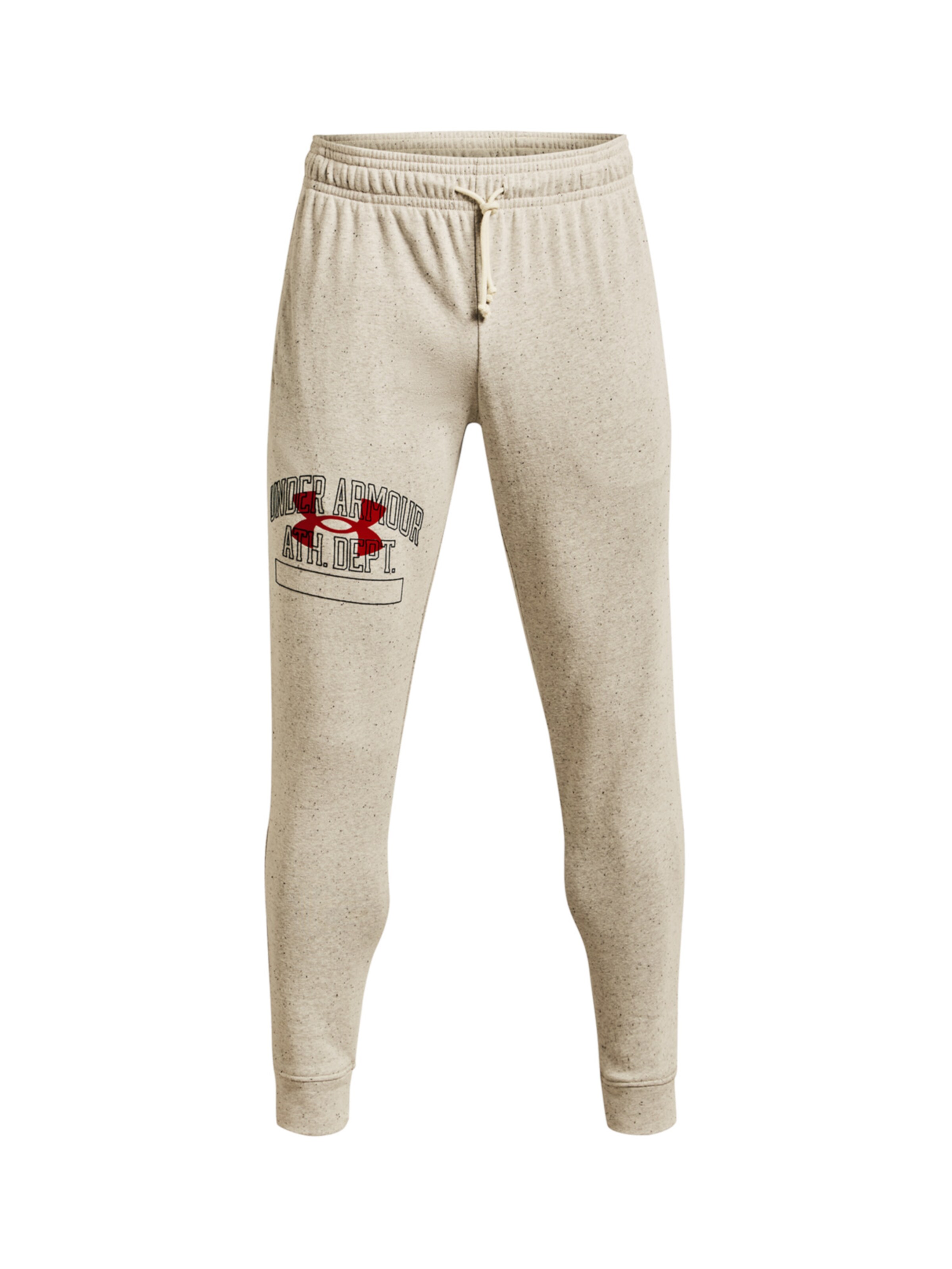 UNDER ARMOUR Sporthose 'Rival Try Athlc Dept' in Beige: Vorderseite