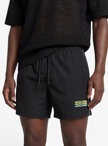 JACK & JONES Board Shorts 'JPSTMAUI SUNRISE' in Black