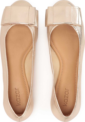 Kazar Ballet Flats in Gold: front