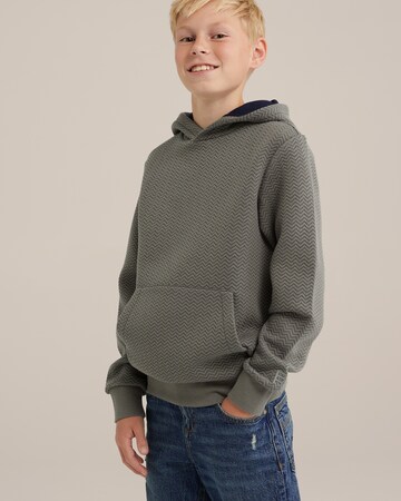 WE Fashion Sweatshirt in Groen: voorkant