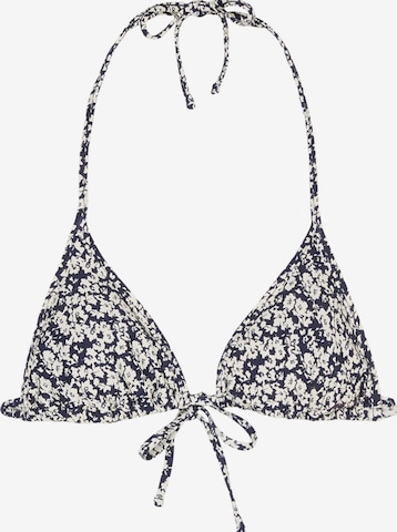 Marc O'Polo - Triángulo Top de bikini ' Allover Print ' en azul: frente