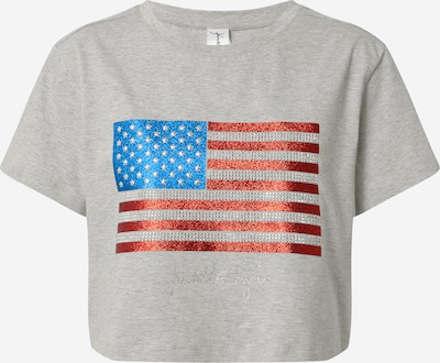 KENDALL + KYLIE Shirt in blue / grey mottled / red, Item view