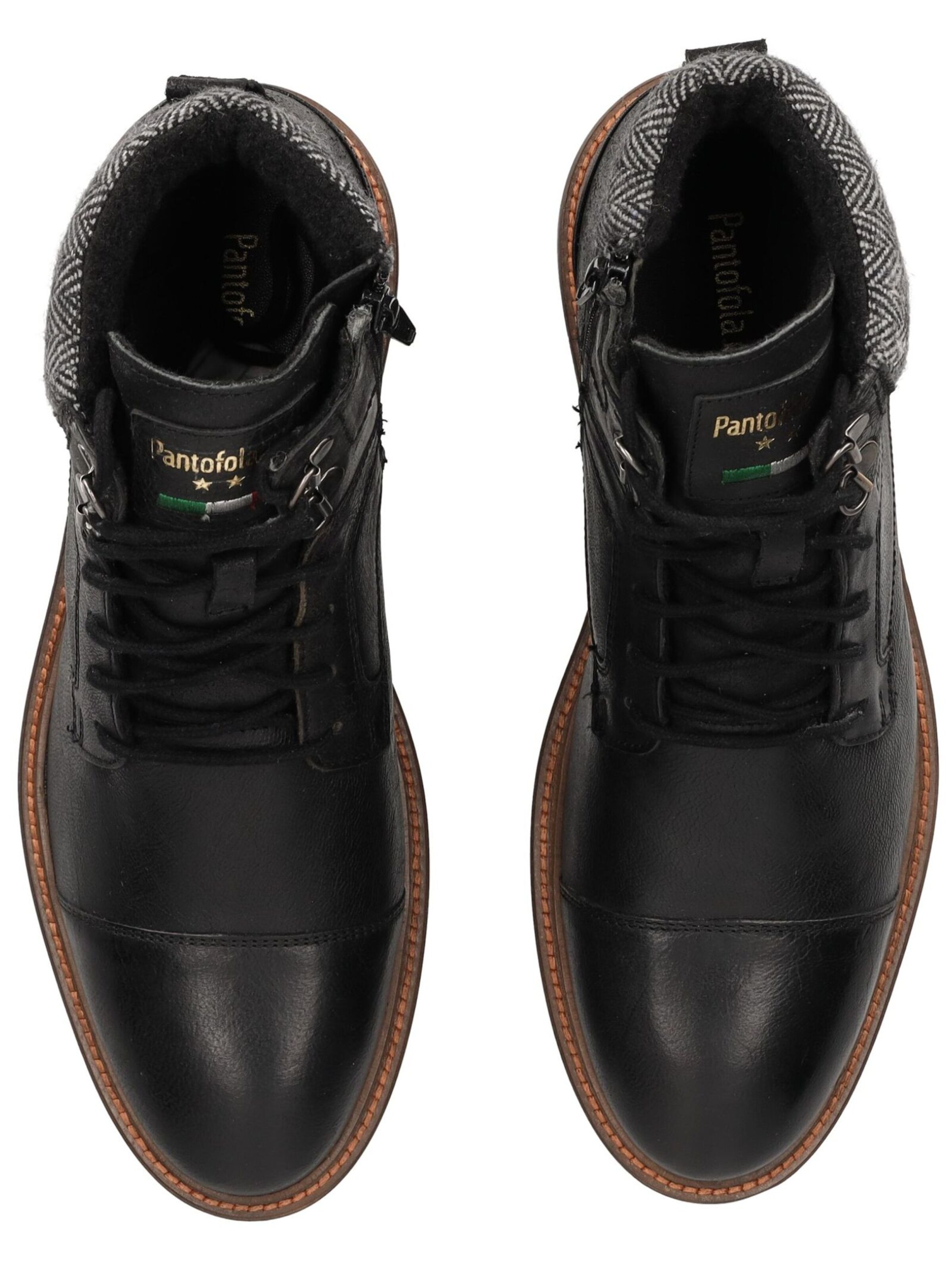 PANTOFOLA D'ORO Snørestøvler 'Trivento' i sort