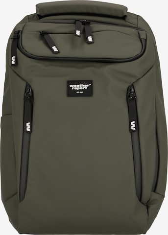 Weather Report Rucksack 'Bronze' in Grün: Vorderseite