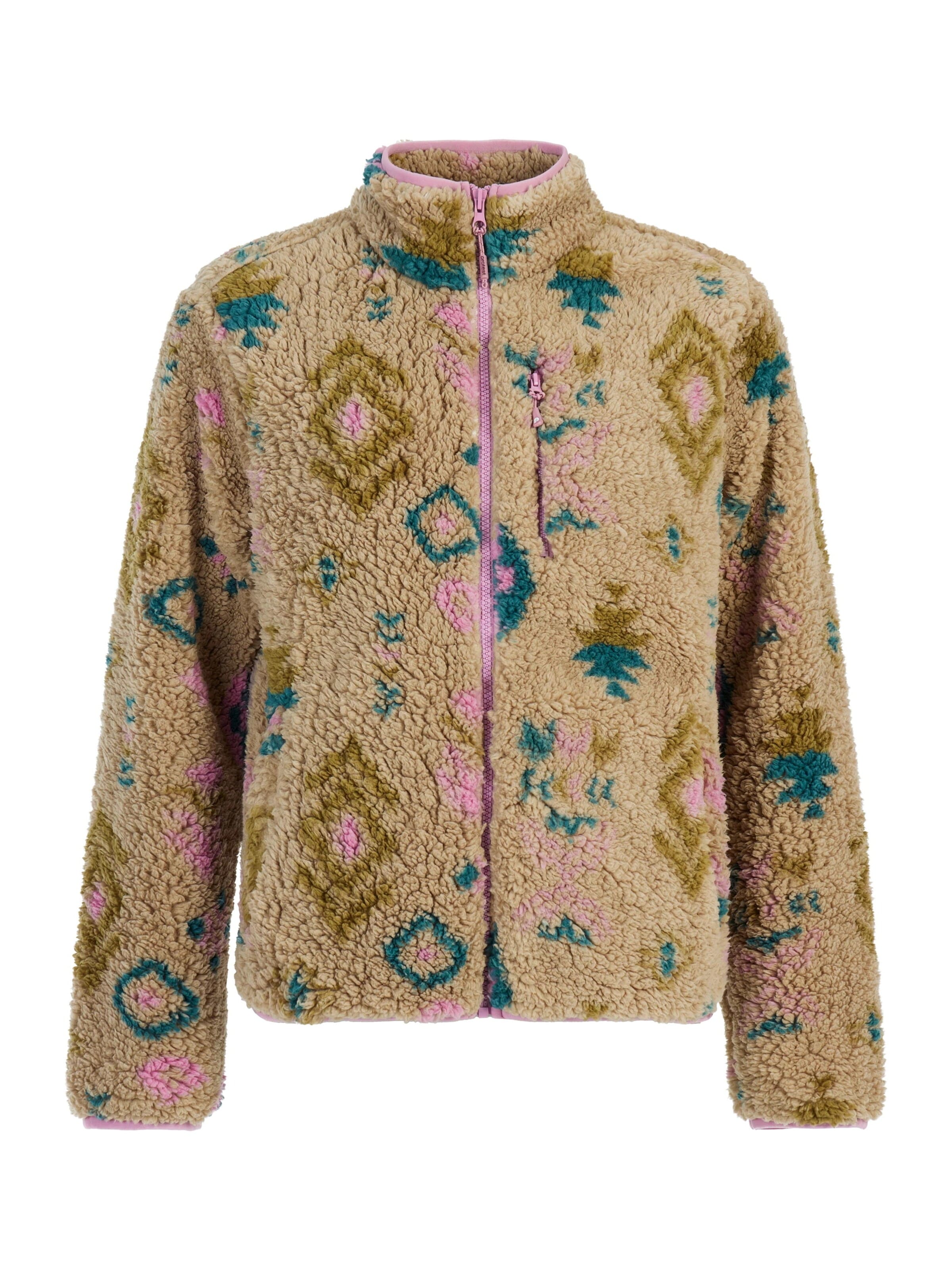 PROTEST Fleece Jacket 'Adele' in Beige: front
