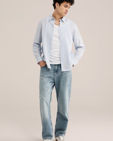WE Fashion Regular fit Πουκάμισο σε μπλε