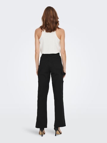 Regular Pantalon cargo ONLY en noir