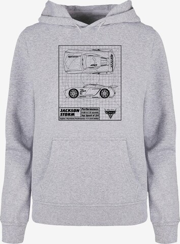ABSOLUTE CULT Sweatshirt 'Cars -Jackson Storm' in Grey: front
