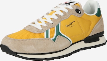 Pepe Jeans Låg sneaker 'BRIT FUN' i gul: framsida