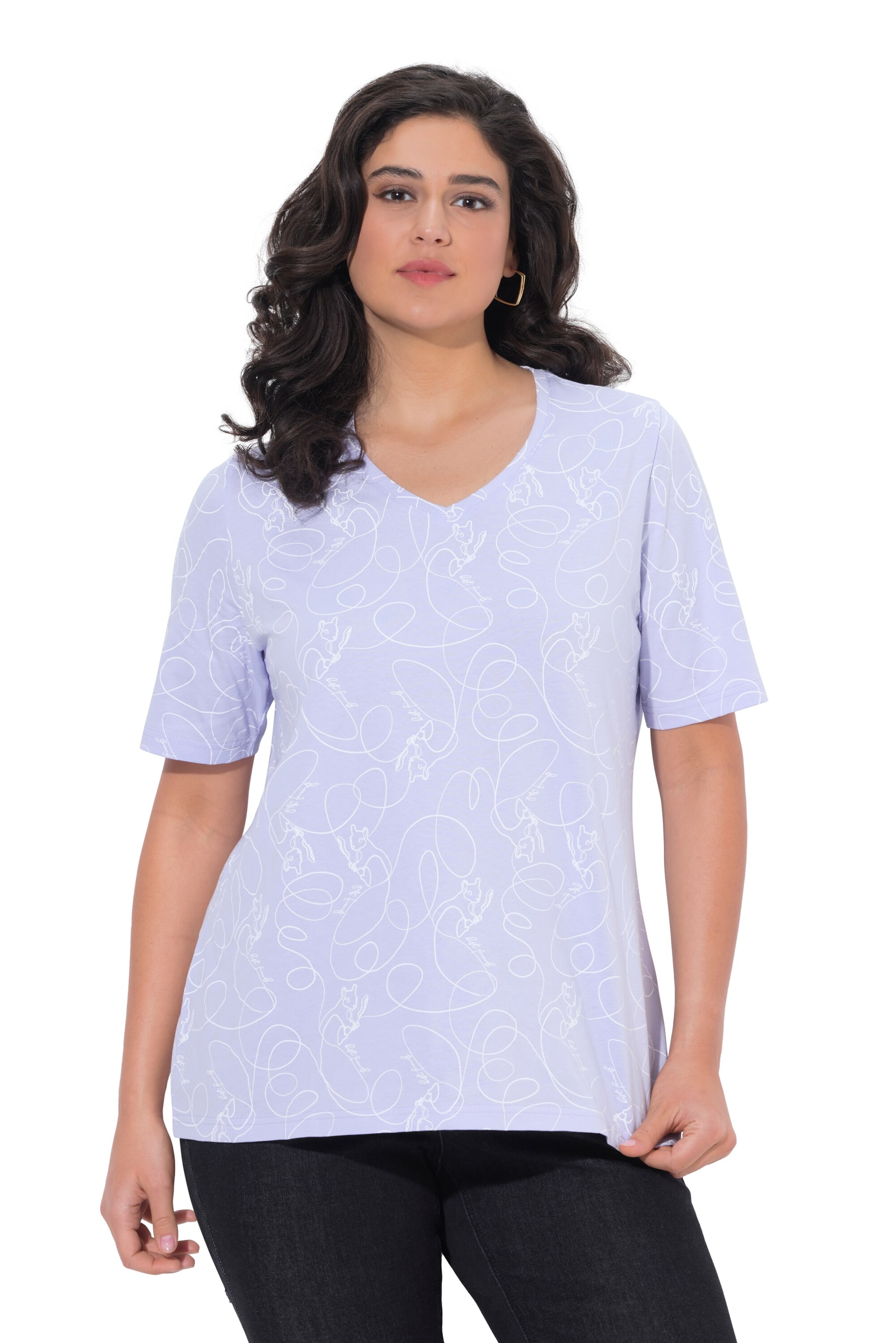 Ulla Popken Shirt in Purple: front