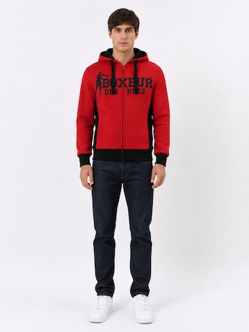 Boxeur des Rues - Sudadera con cremallera en rojo